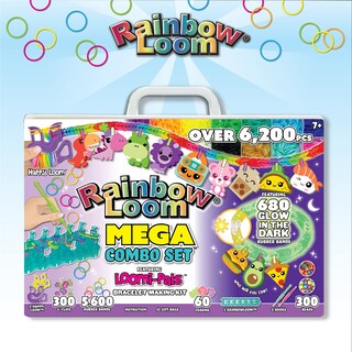 Foto 2 | Foto 2 | Mega Set Combinado Toy Rainbow Loom Loomi-pals Que Brillan En La Oscuridad - Venta Internacional.
