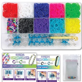 Foto 2 | Foto 2 | Set Combinado Rainbow Loom Con Más De 4000 Gomas Elásticas Coloridas Para Niños Mayores De 7 Años - Venta Internacional.