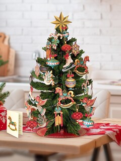 Foto 7 | Foto 7 | Papel Recién Cortado Con Forma De Árbol De Navidad Desplegable 38 Cm Con Tarjeta Y Sobre - Venta Internacional.