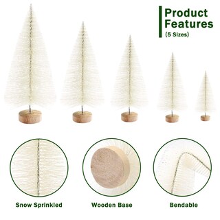 Foto 7 | Foto 7 | Miniárboles De Navidad Hatisan 30 Unidades Artificiales Con Base Color Beige - Venta Internacional.