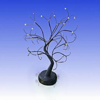 Foto 1 | Foto 1 | Lámpara De Escritorio Con Forma De Árbol De Bonsái Otavilem Negra Con Guirnaldas De Luces Led - Venta Internacional.