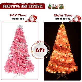 Foto 5 | Foto 5 | Árbol De Navidad Artificial Bonnlo Pink De 6 Pies Con 1600 Puntas De Rama - Venta Internacional.