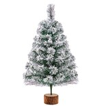 Árbol De Navidad Glyinnhe 60 Cm Verde Con Nieve Flocada Y Soporte - Venta Internacional.