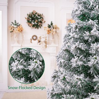 Foto 3 | Foto 3 | Árbol De Navidad Glyinnhe 60 Cm Verde Con Nieve Flocada Y Soporte - Venta Internacional.