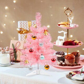 Foto 5 | Foto 5 | Tablero De Mesa Rosa Christmas Tree Glyinnhe De 45 Cm Con Soporte - Venta Internacional.