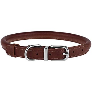 Foto 2 | Foto 2 | Collar Para Perro Bronzedog De Cuero Enrollado Duradero Para Cuello De 15 A 18 Cm - Venta Internacional.