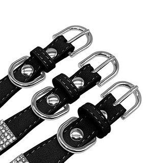 Foto 4 | Foto 4 | Collar De Perro Haoyueer De Piel De Gamuza Suave Con Diamantes De Imitación Para Mascotas - Venta Internacional.