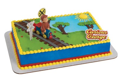 Foto 1 | Foto 1 | Juego De 4 Piezas Cake Topper Decoset Curious George Train - Venta Internacional.