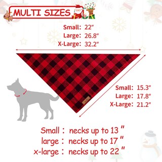 Foto 3 | Foto 3 | Bandanas Para Perros Malier Christmas Classic Buffalo Red Plaid - Venta Internacional.