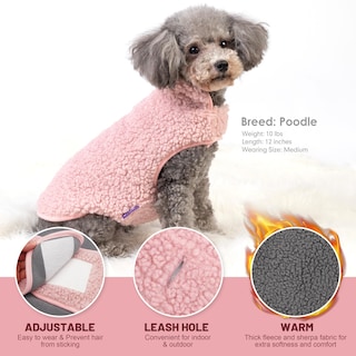 Foto 4 | Foto 4 | Chaleco Polar Reversible Para Perro Cyeollo Sherpa Chaqueta De Invierno - Venta Internacional.