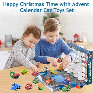 Foto 6 | Foto 6 | Calendario De Adviento Hozhoy 2024 Con 24 Coches Retráctiles Para Niños - Venta Internacional.