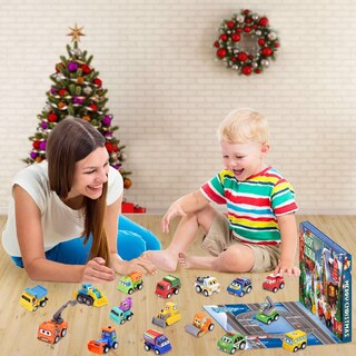 Foto 7 | Foto 7 | Calendario De Adviento Hozhoy 2024 Con 24 Coches Retráctiles Para Niños - Venta Internacional.