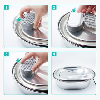 Foto 3 | Foto 3 | Filtros Para Fuentes De Agua Monsin Cat Stainless Steel 2l - Venta Internacional.