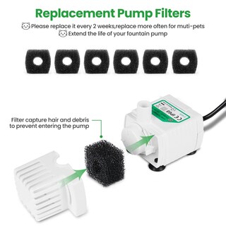 Foto 5 | Foto 5 | Filtros De Repuesto Para Fuente Automática Para Mascotas Zekiry D30 De 2 Litros - Venta Internacional.