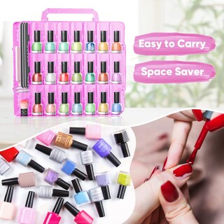Foto 4 | Foto 4 | Funda Organizadora De Esmaltes De Uñas Jiasheng Para 48 Botellas Color Rosa - Venta Internacional.