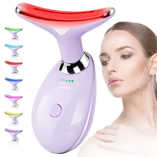 Foto 1 | Foto 1 | Masajeador Facial Doset Red-light-therapy Para Rostro Y Cuello Color Morado - Venta Internacional.