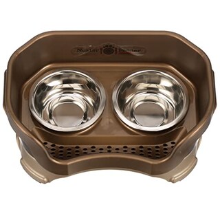 Foto 4 | Foto 4 | Feeder Neater Deluxe Para Perros Pequeños Bronce Y Acero Inoxidable - Venta Internacional.