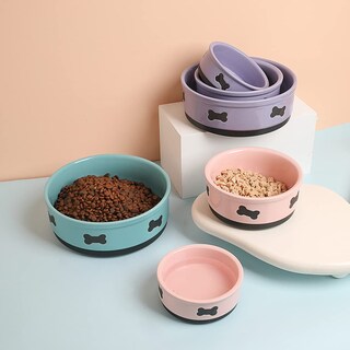 Foto 5 | Foto 5 | Plato De Comida Para Perros De Cerámica Sweejar Bone Pattern 1 Litro Para Perros Medianos - Venta Internacional.