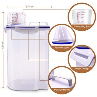 Foto 3 | Foto 3 | Recipiente De Almacenamiento De Alimentos Tiovery Para Perros Y Gatos 3 L/3.5 Libras - Venta Internacional.