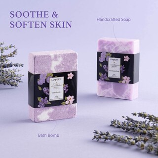 Foto 4 | Foto 4 | Cesta De Regalo De Spa Lovery Lavanda Y Lila Con Jabón Y Bomba De Baño - Venta Internacional.
