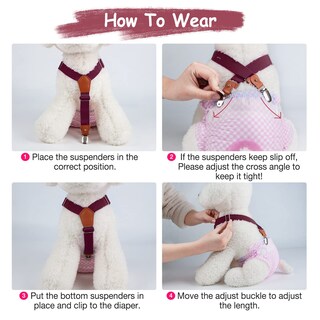 Foto 5 | Foto 5 | Dog Suspenders Pet Soft Pañales Keeper Para Perra Hembra - Venta Internacional.