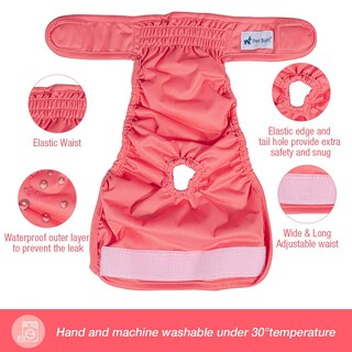 Foto 4 | Foto 4 | Pañales Para Perros Suaves Y Lavables Para Mujer (paquete De 3) Talla L - Venta Internacional.