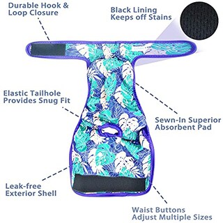 Foto 4 | Foto 4 | Pañales Para Perros Leekalos Reutilizables Lavables Para Mujer Paquete De 3 Xl - Venta Internacional.