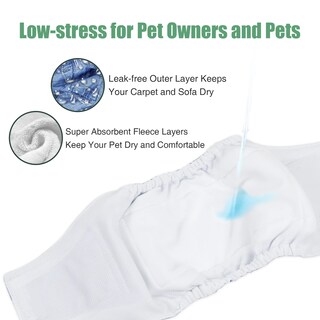 Foto 4 | Foto 4 | Pañales Para Perros Wegreeco Jeans Lavables Para Hombre (paquete De 3) - Venta Internacional.