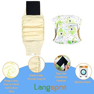Foto 4 | Foto 4 | Bandas Langsprit Para Ombligo Para Perros De Alta Absorción Lavables (paquete De 3) - Venta Internacional.
