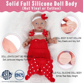Foto 3 | Foto 3 | Muñeca Reborn De Silicona Vollence De 58 Cm Anatómicamente Correcta - Venta Internacional.