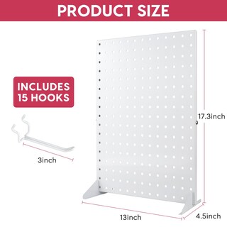 Foto 2 | Foto 2 | Expositor Sibrant De Metal Perforado Con 15 Ganchos Color Blanco - Venta Internacional.