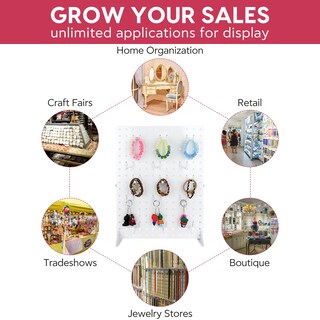 Foto 3 | Foto 3 | Expositor Sibrant De Metal Perforado Con 15 Ganchos Color Blanco - Venta Internacional.