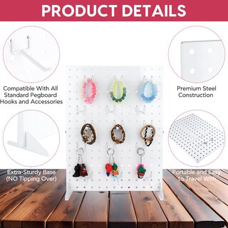 Foto 4 | Foto 4 | Expositor Sibrant De Metal Perforado Con 15 Ganchos Color Blanco - Venta Internacional.