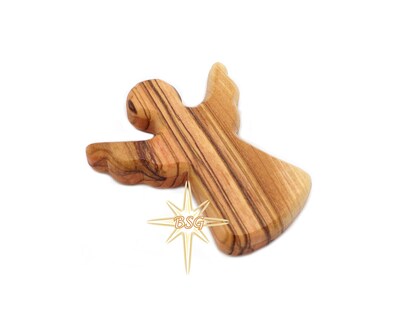 Foto 6 | Foto 6 | Figura De Ángel Guardián De Madera De Olivo De Dacaret Factory 6 Cm - Venta Internacional.