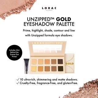 Foto 3 | Foto 3 | Paleta De Sombras De Ojos Lorac Unzipped Matte & Glitter Gold - Venta Internacional.