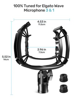 Foto 6 | Foto 6 | Micrófono Shock Mount Etour Wave: 3/1 Fabricado A Medida Elgato - Venta Internacional.