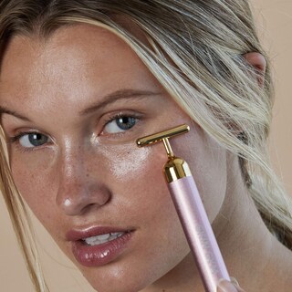 Foto 2 | Foto 2 | Masajeador Facial Skin Gym Eléctrico En Forma De T Rosa Antienvejecimiento - Venta Internacional.