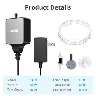 Foto 6 | Foto 6 | Bomba De Aire Para Acuarios Nicrew Nano Silent Black 1 5 W 0 3 L/min - Venta Internacional.