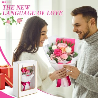 Foto 6 | Foto 6 | Agenda De Bloom Con Diseño De Ramo De Flores Preservadas Con Caja De Regalo (rosa) - Venta Internacional.