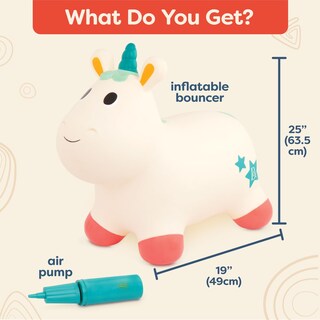 Foto 3 | Foto 3 | Juguete Ride-on Unicorn Bouncer B. Bouncy Animal Con Bomba De Aire - Venta Internacional.
