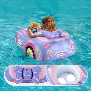 Foto 1 | Foto 1 | Baby Pool Float Boffer Con Forma De Coche Con Volante Rosa - Venta Internacional.