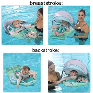 Foto 3 | Foto 3 | Entrenador De Natación Baby Float Mambobaby Solid Con Toldo - Venta Internacional.