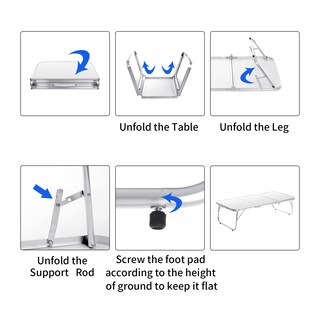 Foto 6 | Foto 6 | Mesa De Picnic Plegable Moosinily Pequeña De 3 Pies Blanca - Venta Internacional.