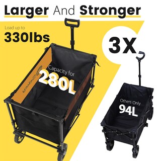 Foto 2 | Foto 2 | Wagon Sekey Plegable Con Capacidad De 100 Kg Color Negro Y Naranja - Venta Internacional.