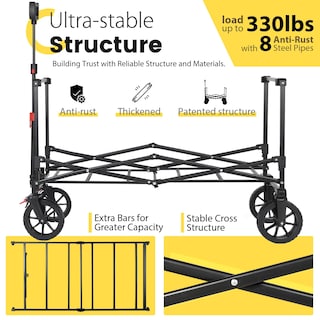 Foto 3 | Foto 3 | Wagon Sekey Plegable Con Capacidad De 100 Kg Color Negro Y Naranja - Venta Internacional.