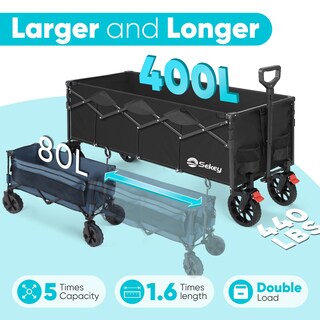 Foto 2 | Foto 2 | Wagon Sekey Plegable 43 Pulgadas Capacidad Extendida De 400 Litros Color Negro - Venta Internacional.