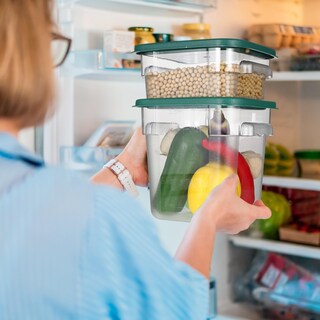 Foto 6 | Foto 6 | Recipiente De Almacenamiento De Alimentos Barydat Cuadrado Transparente De 2 Y 4 Cuartos De Galón (verde) - Venta Internacional.