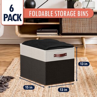 Foto 3 | Foto 3 | Cubos De Almacenamiento Ornavo Home Kallax 13 X 15 X 13 Cm Paquete De 6 Unidades Color Blanco Y Negro - Venta Internacional.