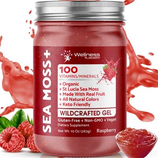 Foto 1 | Foto 1 | Sea Moss Gel Wellness Labsrx Frambuesa Cruda Orgánica 300 Ml - Venta Internacional.