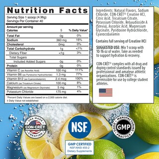 Foto 2 | Foto 2 | Polvo Electrolítico Con-cret Creatina Hcl + Hidratación 40 Dosis - Venta Internacional.